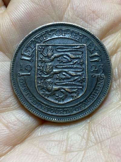 2025年第一百四十场(总第一百六十六场）外国好品散币场(免佣金) - 少见–英属泽西岛🇯🇪1923年1/24先令(乔治五世第二版，首发年仅发行2年)