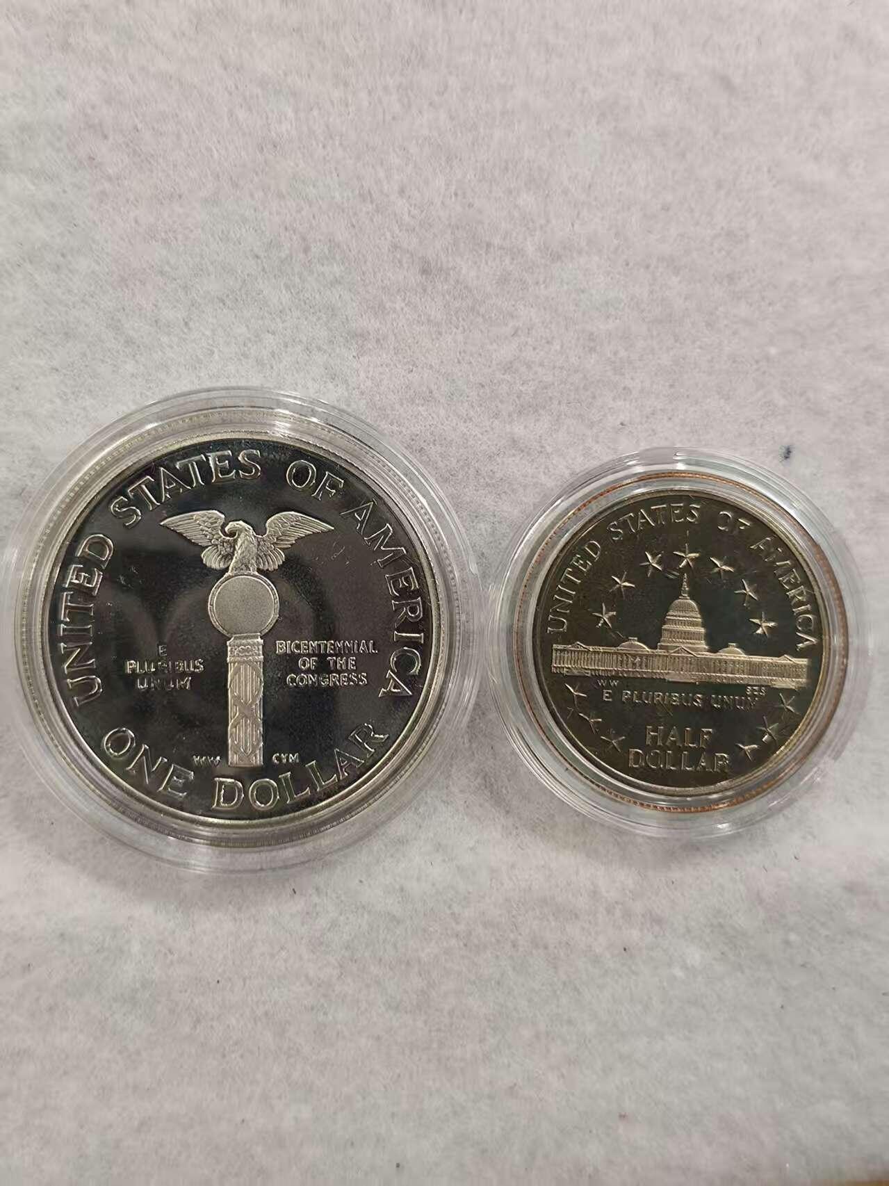 G&W世界散币，银币处理专场（第40场） 美国1989年2枚 1银1镍