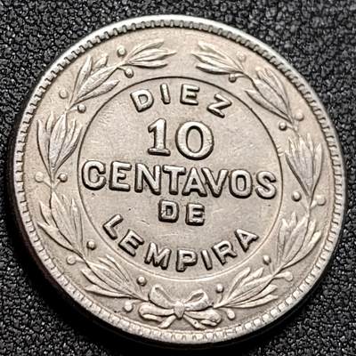 泉币菌-第154场-圣诞节专场 - 洪都拉斯1956年10分 蒙松尼克金字塔 铜镍币 