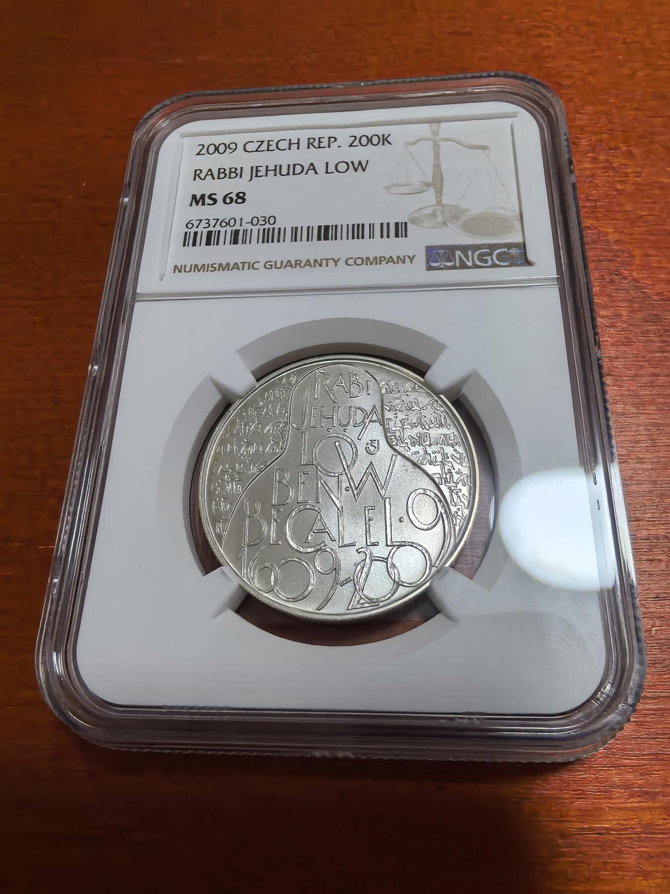 长老汇蛇年精选第八十七场拍卖 2009捷克拉比耶户达200克朗银币，NGC MS68，唯一亚军，更高1枚，11275枚