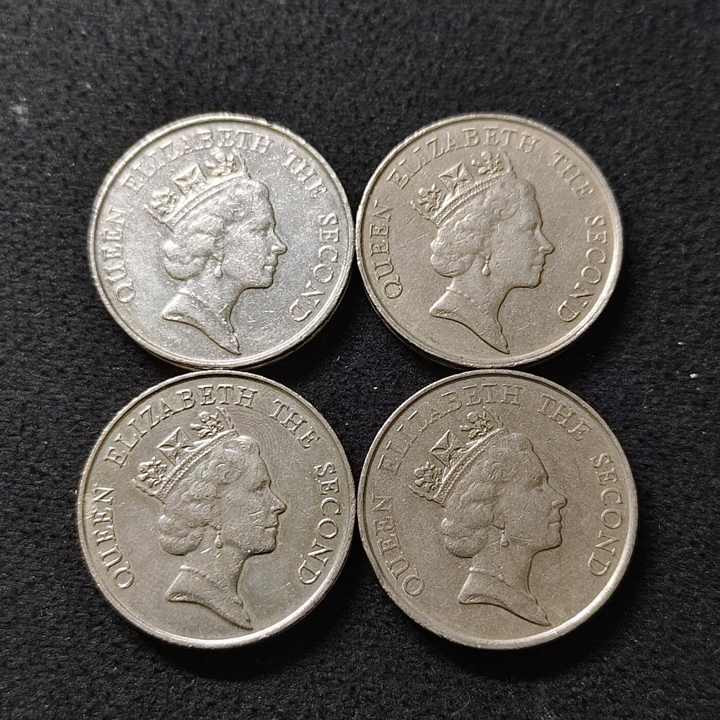 【全场包邮】纯粹捡漏拍488场（免费代拍第25场） 香港各年份女王5元4枚一组