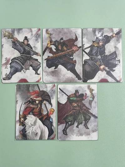 光影卡牌第27期，各家亲签，各家套卡，持续收拍品 - 水浒五虎一套，厚卡