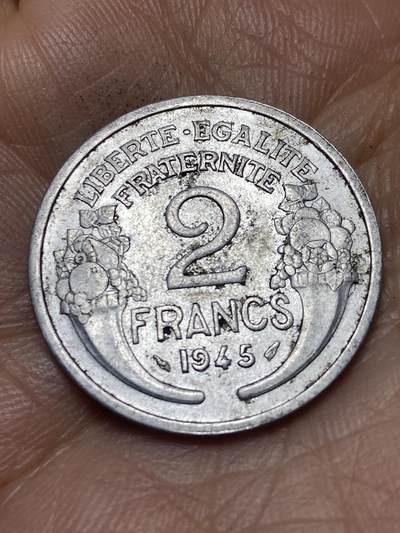 2025年第一百四十场(总第一百六十六场）外国好品散币场(免佣金) - 法兰西第四共和国1945年2法郎