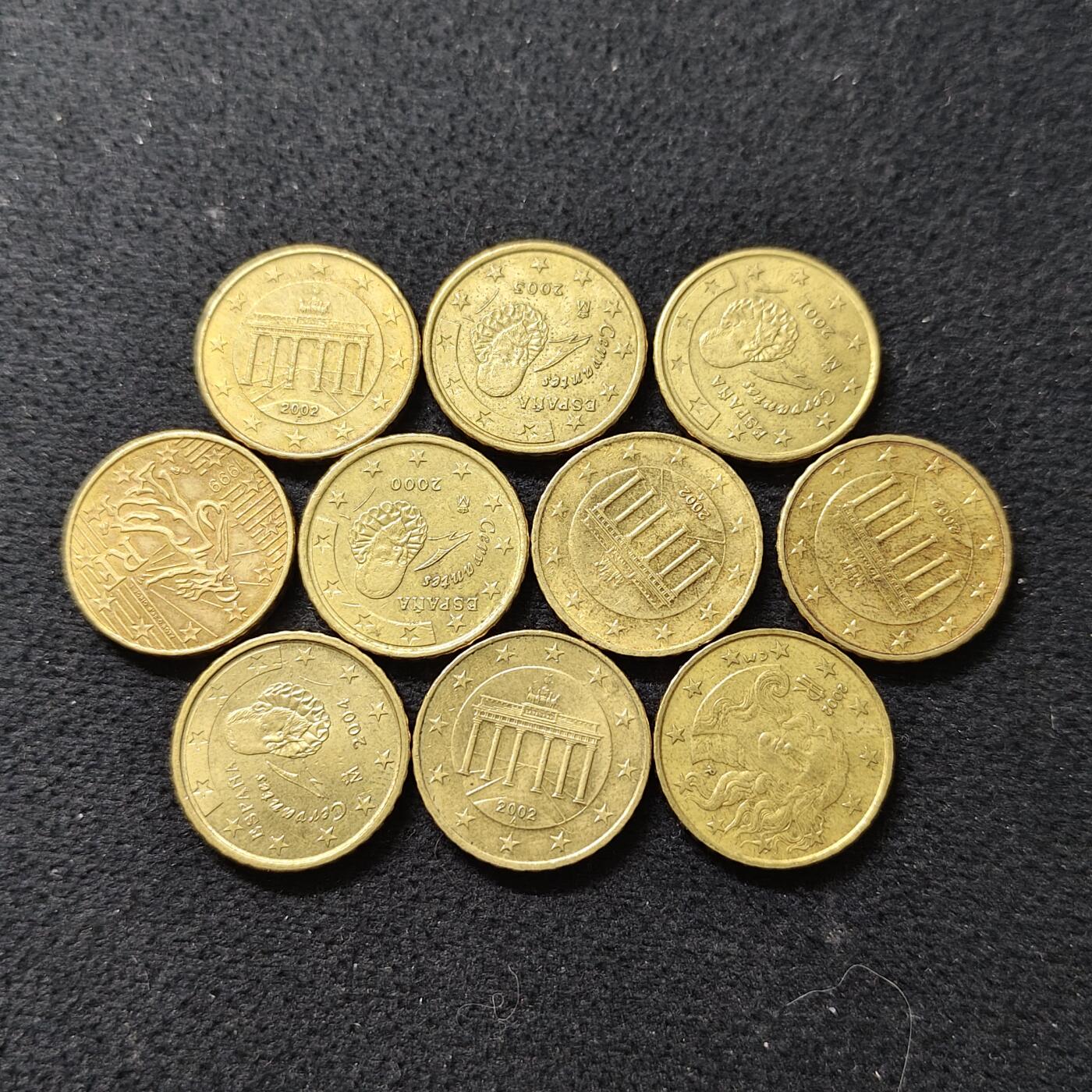 【全场包邮】纯粹捡漏拍488场（免费代拍第25场） 欧洲各国各年份10欧分10枚一组