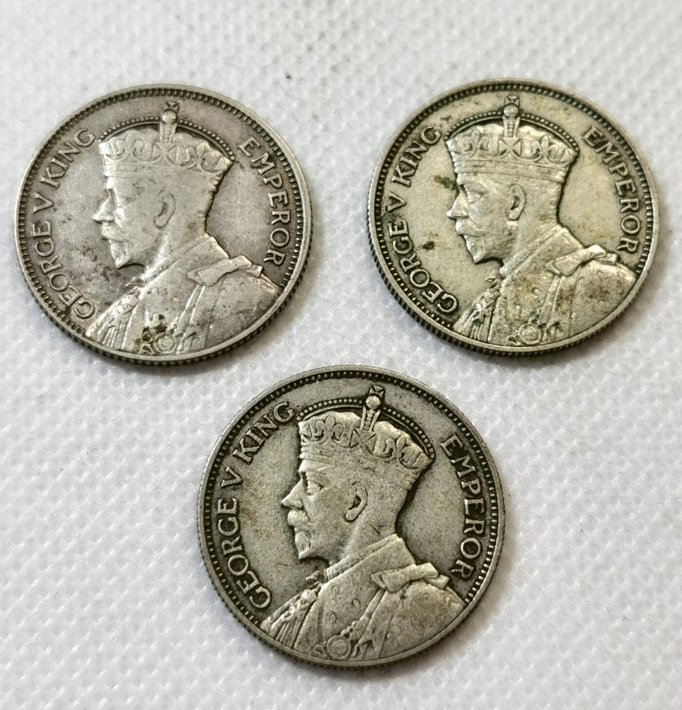 甄臻铺-世界币章拍卖（第45期）精品场拍品征集中，送拍享返佣金等优惠多多 斐济193*年乔治五世1先令银币3枚