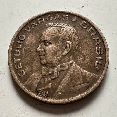 🌹外币初藏🌹🐯2025年第145场  每周二四六晚8️⃣点 接代拍 - 巴西1943年50分 早期铜镍版