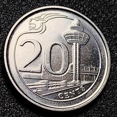 泉币菌-第154场-圣诞节专场 - 2013新加坡20分硬币21mm建筑 