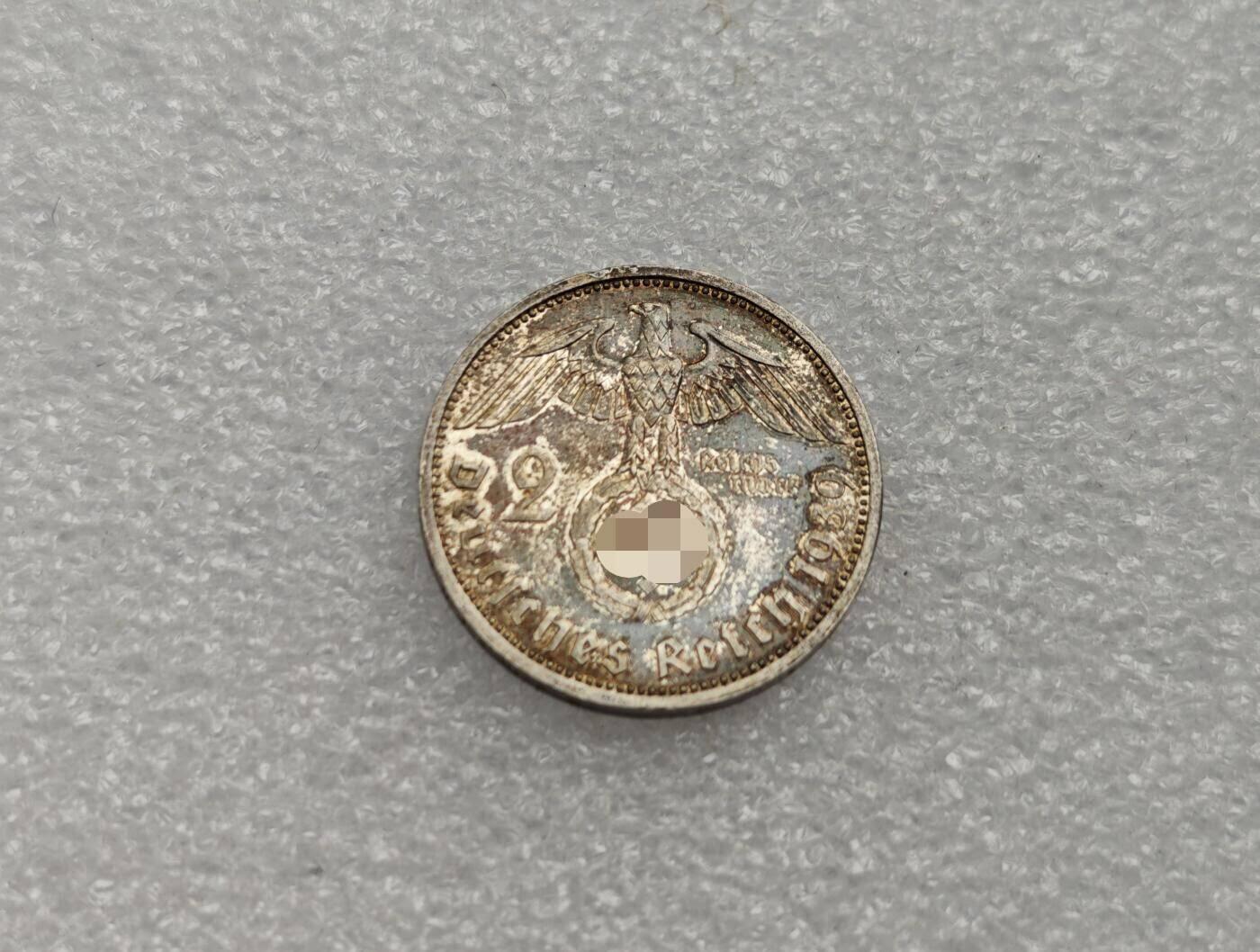 瓶子🏺第222期拍卖会  1939年德国兴登堡2马克银币  带彩稀少年份