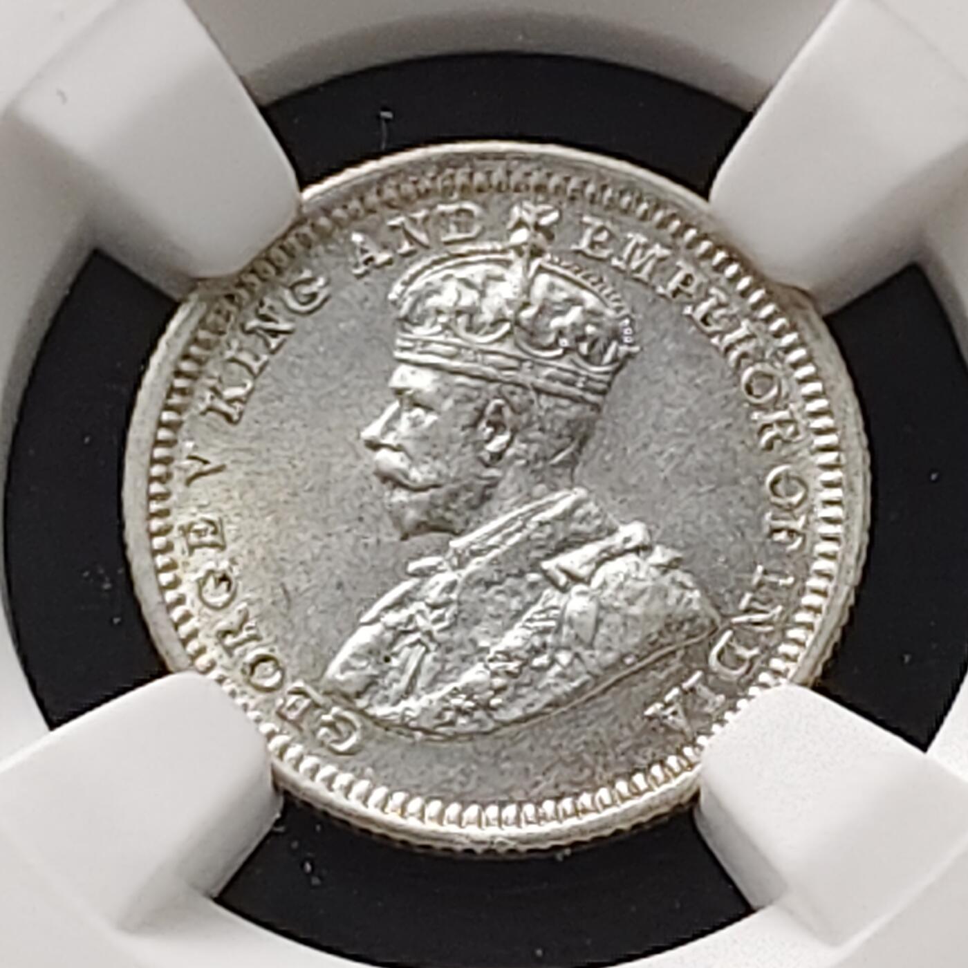 【全场包邮】纯粹捡漏拍489场（免费代拍第26场） 香港1932年乔治五世5分银币-NGC UNC DETAILS