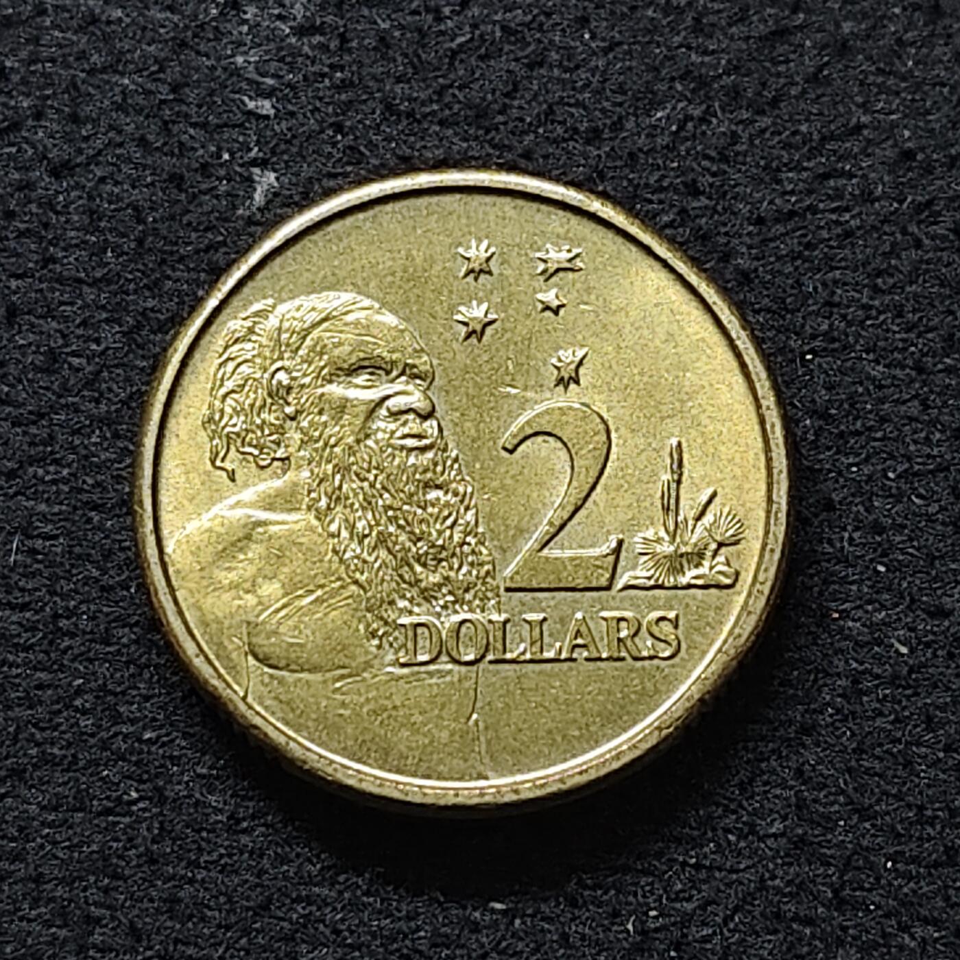 【全场包邮】纯粹捡漏拍488场（免费代拍第25场） 澳大利亚1993年2元-土著人