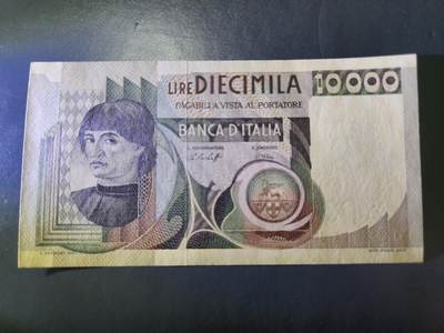 12月24号晚上8点 外国纸币自动截拍第76场 - 意大利1973年10000里拉 签名1 新品微黄