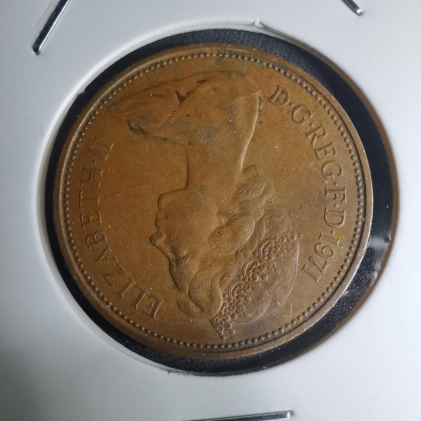 沼泽如烟--第945场 英国1971年2便士