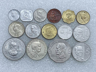 第一海外回流一元起拍收藏 散集专场  第282期 - 菲律宾不同版本硬币 15枚 原光带光好品