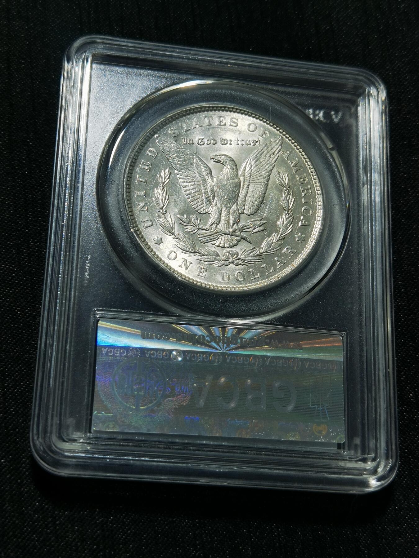 天下钱庄专场欢迎参拍 公博评级MS65 1889美国摩根一美元银币