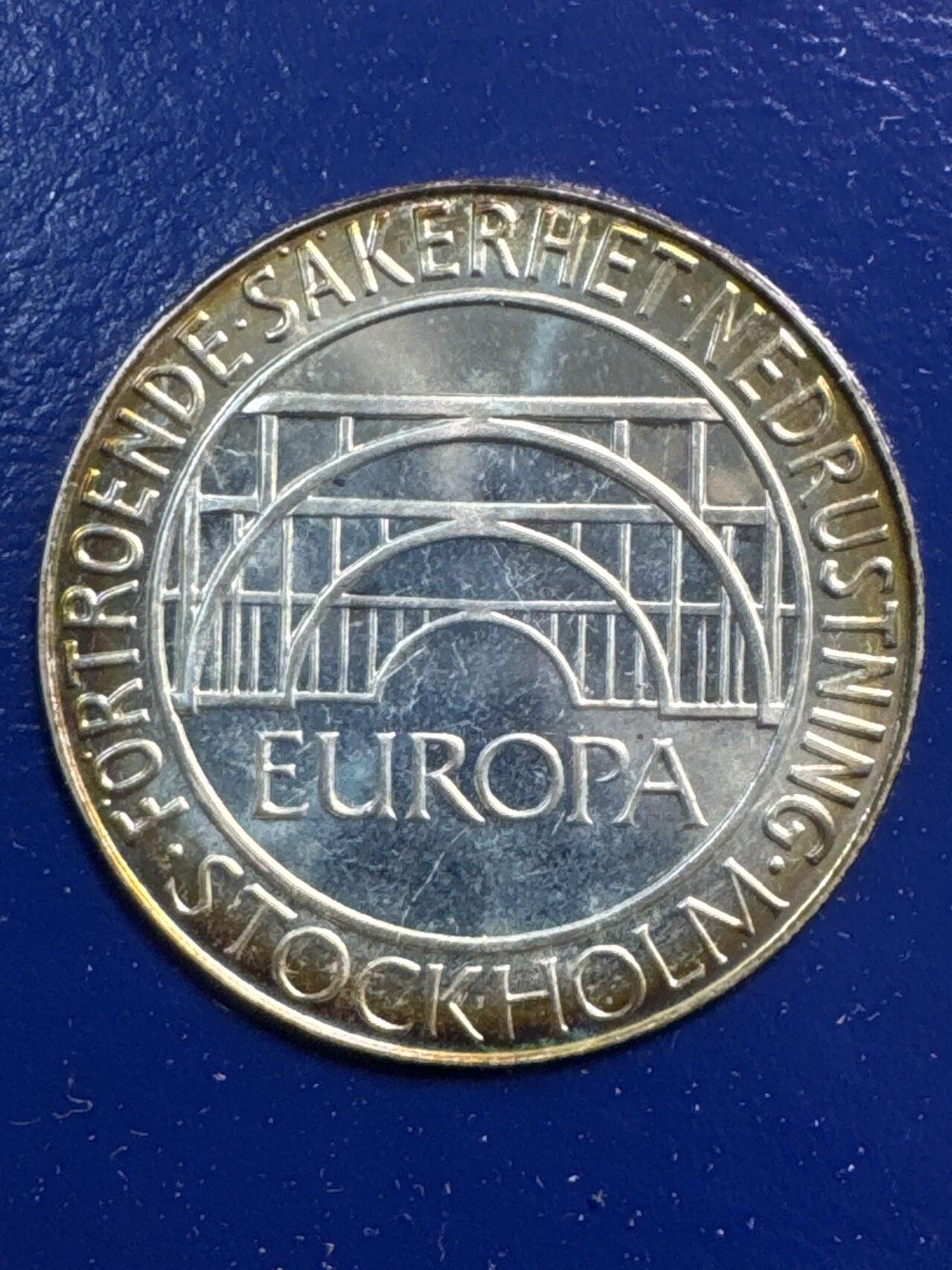 ❤️【币观天下】❤️ 第336期钱币拍卖- 2025.12.26周五晚上6点半场-长期征集拍品 稀少挪威1984年斯德哥尔摩会议100克朗纪念银币