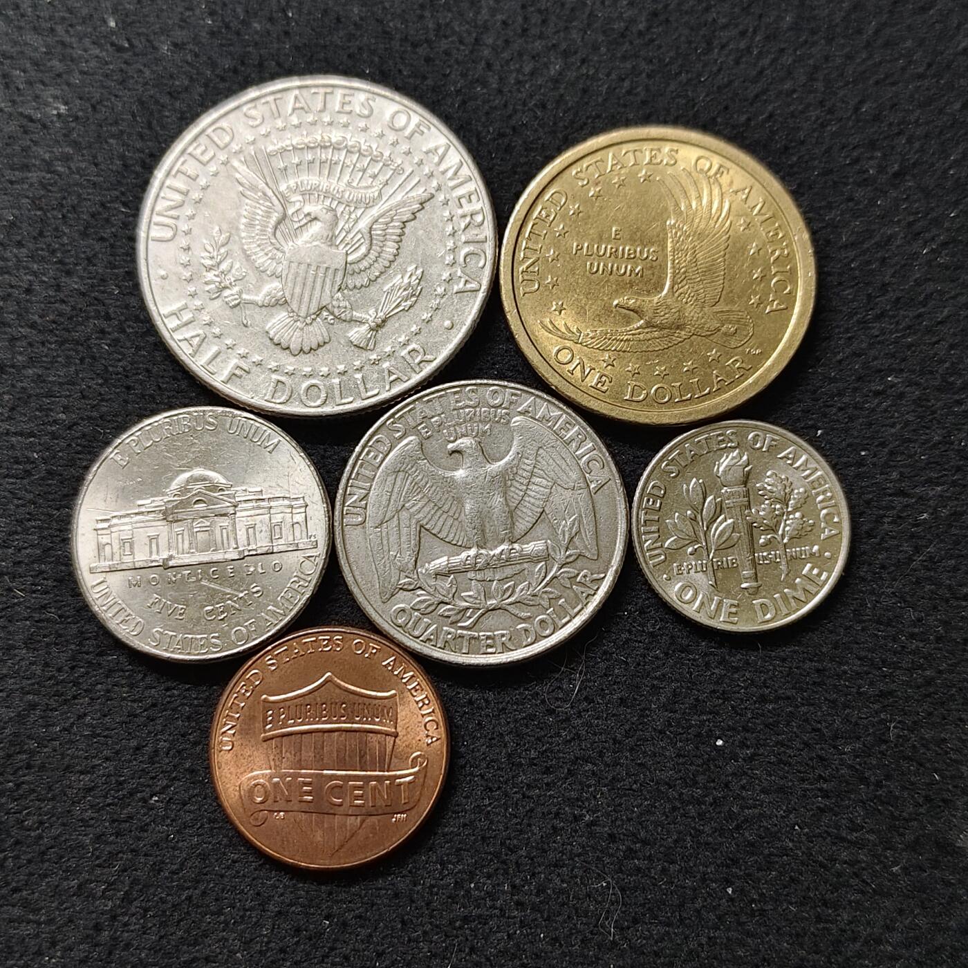 【全场包邮】纯粹捡漏拍488场（免费代拍第25场） 美国各年份6枚套币-含1元