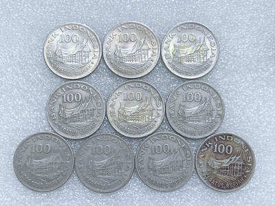 第一海外回流一元起拍收藏 散集专场  第282期 - 印度尼西亚1978年100卢比硬币 10枚