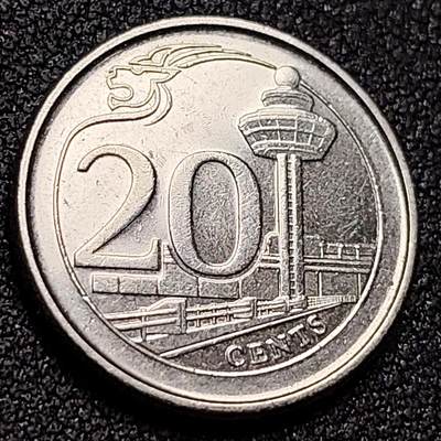 泉币菌-第154场-圣诞节专场 - 2013新加坡20分硬币21mm建筑 