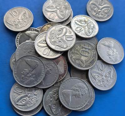 外国优质老铜币高银银币，周六九点倒数截拍，满百包邮，持续收拍 - 新西兰早期大版10分29枚