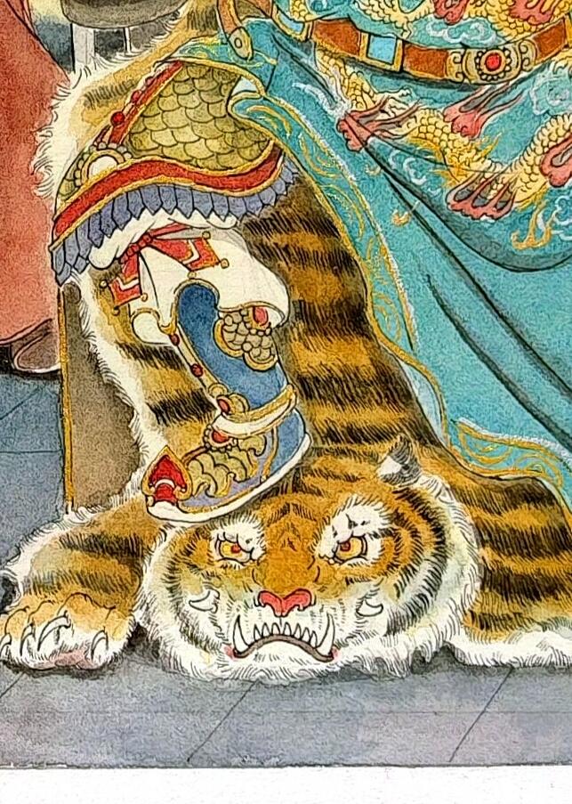 白泽拍卖卡牌手绘专场第30期（白金之夜 跨年大拍） 2025 林白鹭手绘画 读春秋 A4尺寸 已装裱