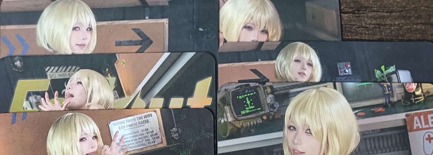 花开卡拍第53期（12月28号周日截拍，品控勿拍!!!拍品不寄存，运费5元，自制卡难免瑕疵，可能存在轻微撞角爆边等出厂瑕疵，品控介意勿拍！） 墨卡文创 COS 6张彩闪