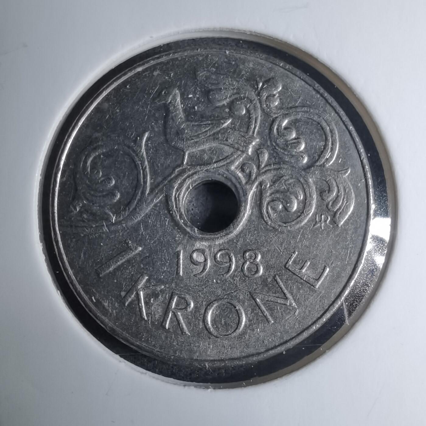 沼泽如烟--第945场 挪威1998年1克朗