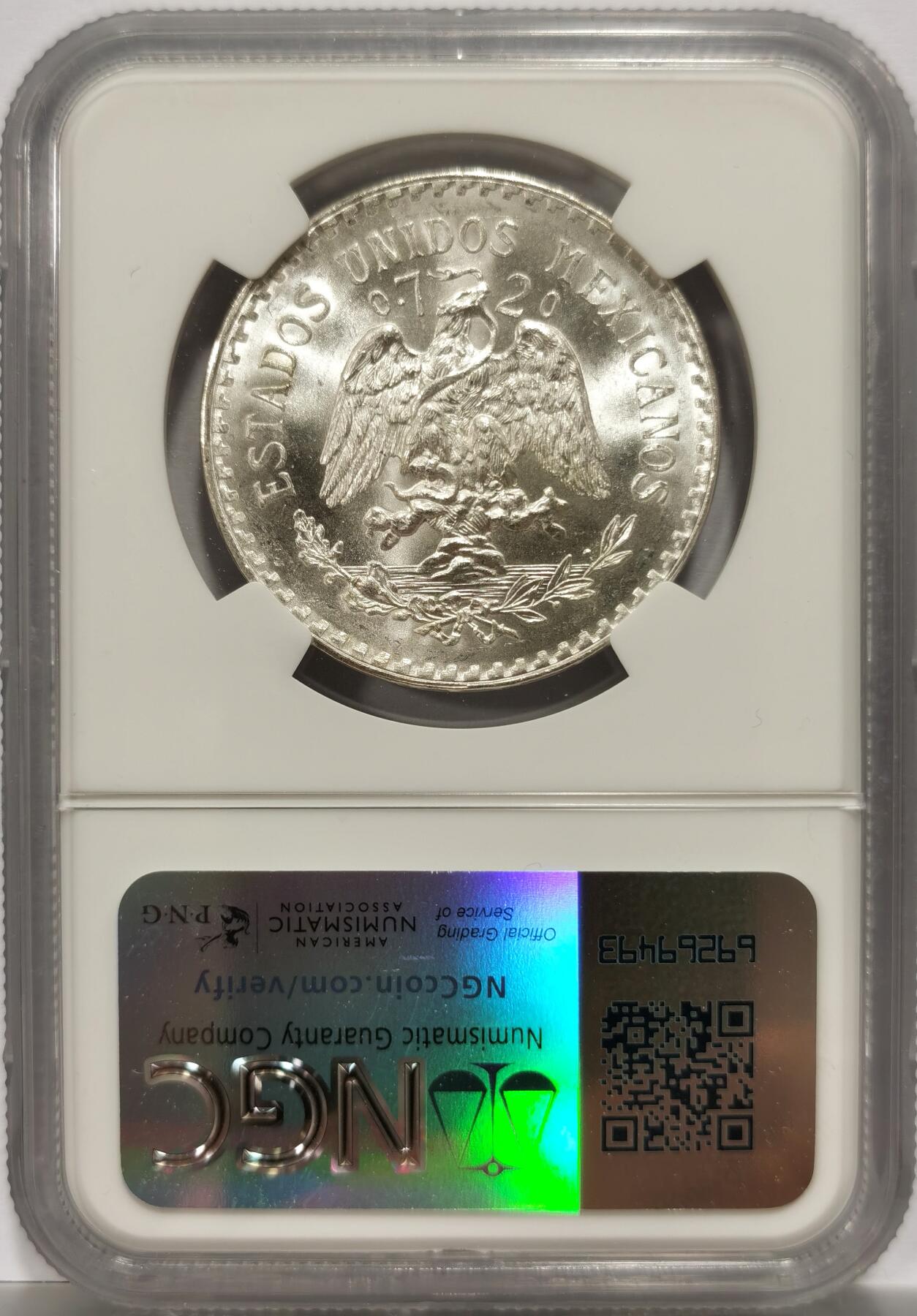 博洋堂世界钱币拍卖第154期（全场包邮） NGC MS67 墨西哥1933年1比索银币，极致高分！