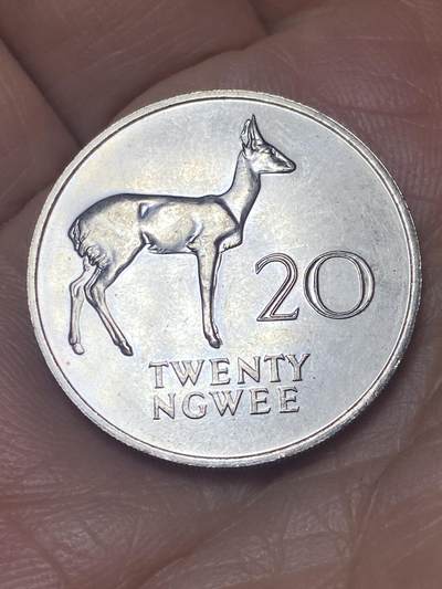 2025年第一百四十场(总第一百六十六场）外国好品散币场(免佣金) - 赞比亚🇿🇲1968年20恩韦(第二套流通硬币首发年)