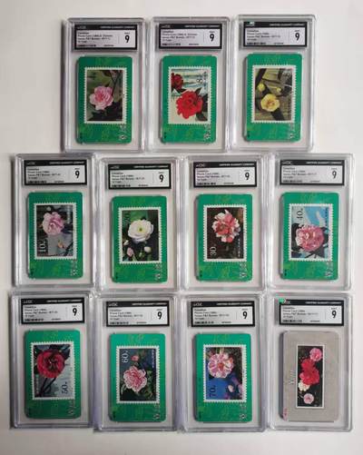 公藏第128期评级卡拍卖 - 甘肃田村卡【山茶花】11全CGC评级9分。