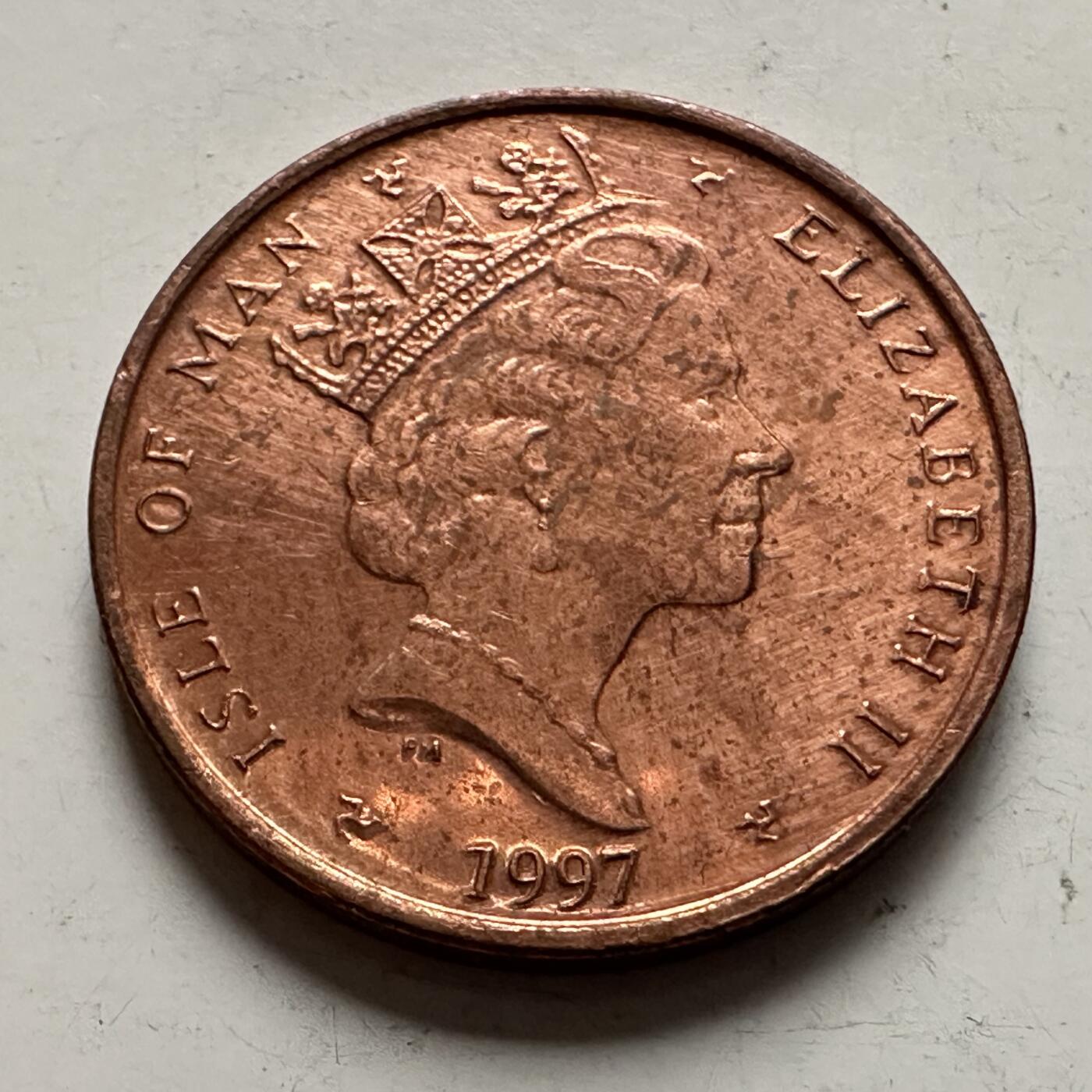 🌹外币初藏🌹🐯2025年第145场  每周二四六晚8️⃣点 接代拍 马恩岛1997年一便士