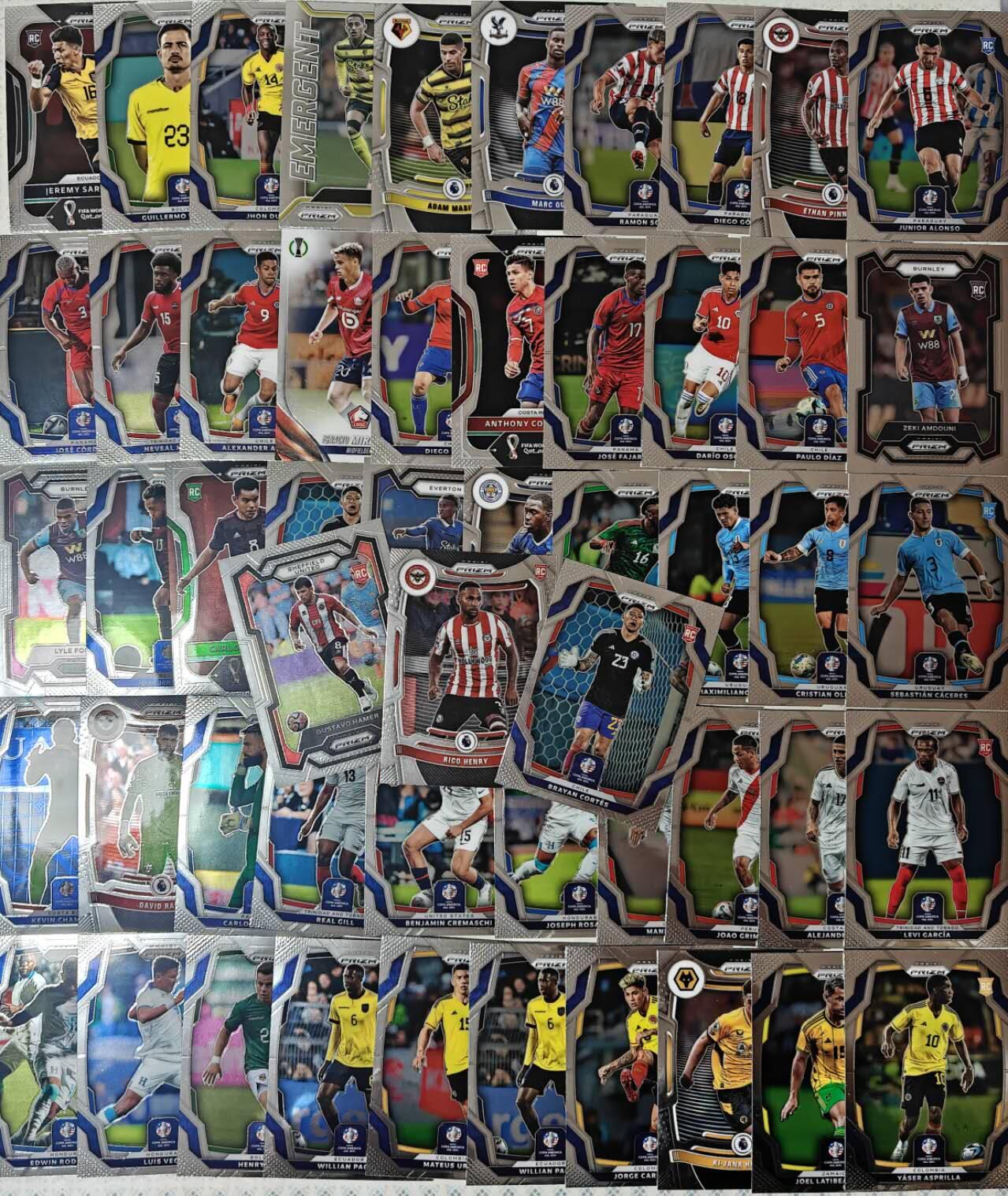 龙虎卡牌-六九场（无佣金，周六结拍，欢迎送拍） 53张不重复  Panini 2022 Prizm World Cup系列（平行折射）