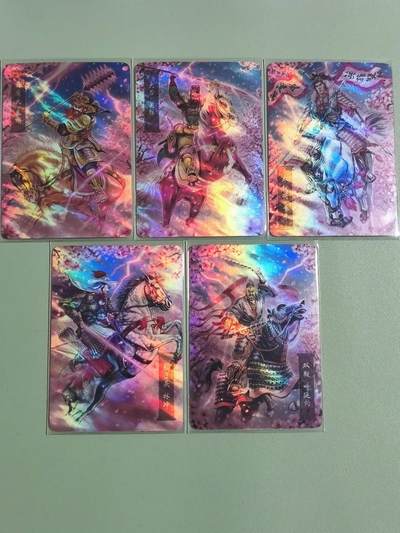 光影卡牌第27期，各家亲签，各家套卡，持续收拍品 - 水浒五虎一套，自制卡介意勿拍