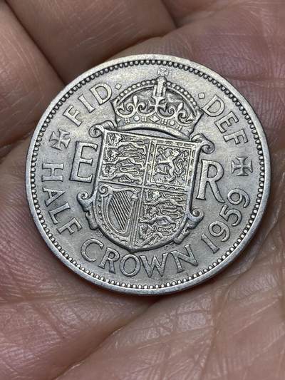 2025年第一百四十场(总第一百六十六场）外国好品散币场(免佣金) - 英国🇬🇧1959年半克朗(伊丽莎白二世青年桂冠第二版)