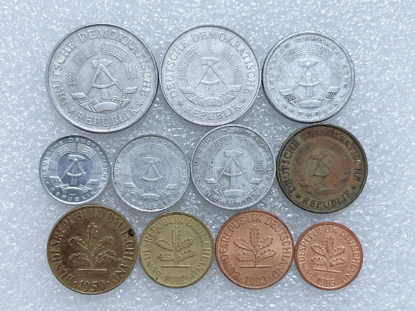 第一海外回流一元起拍收藏 散集专场  第282期 德国不同面值硬币 11枚