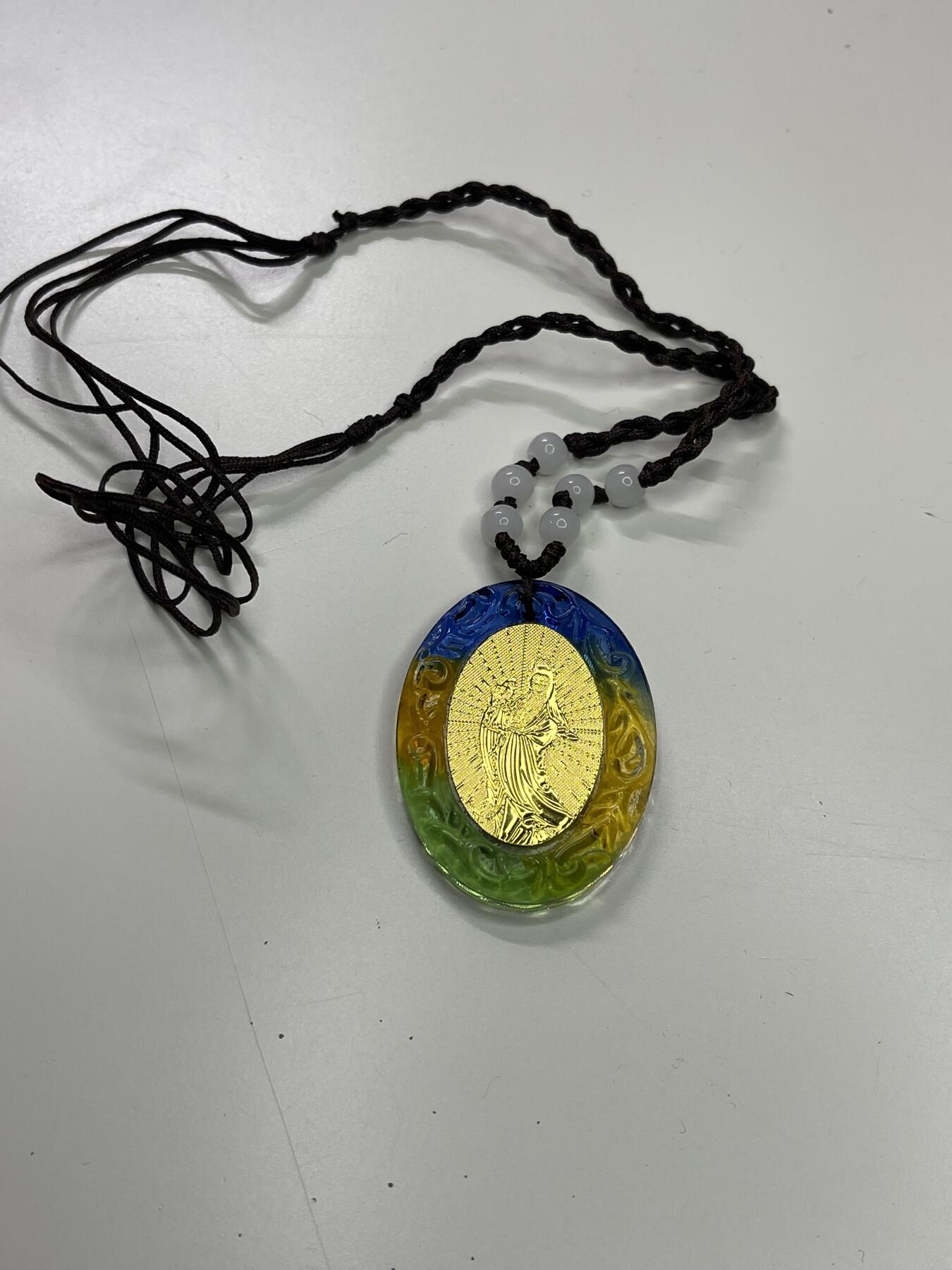 新时代收藏徽章红藏拍卖(第二十九场)  徽章纸品证书杂项 三色琉璃送子观音挂坠