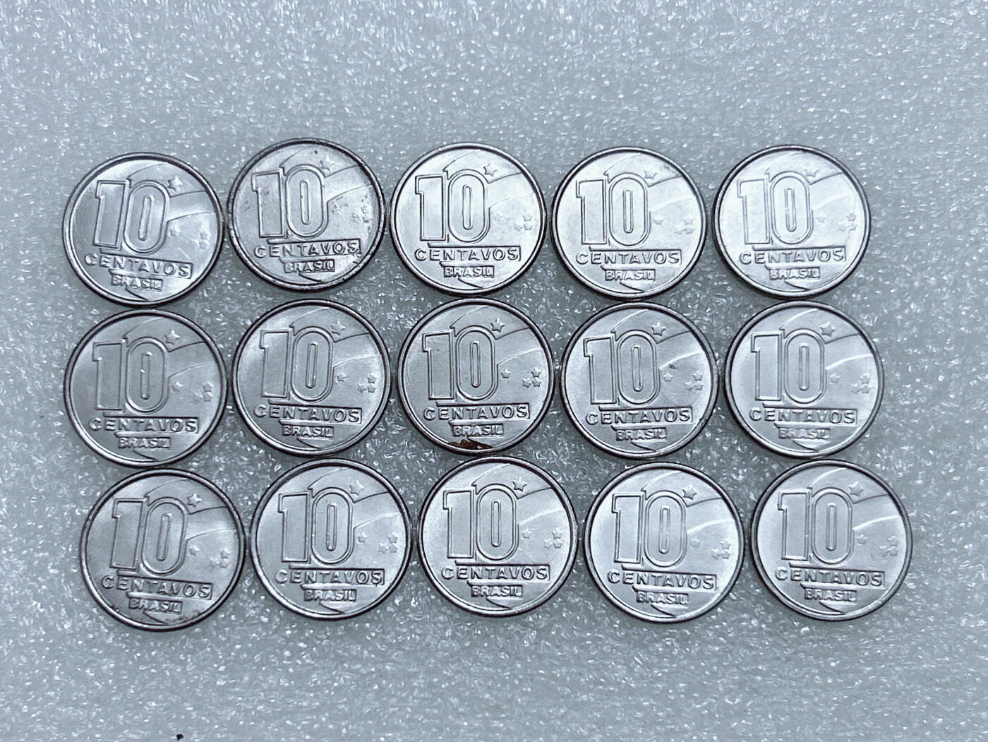 第一海外回流一元起拍收藏 散集专场  第282期 巴西1989年农业10分硬币 15枚