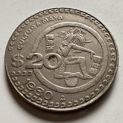 🌹外币初藏🌹🐯2025年第145场  每周二四六晚8️⃣点 接代拍 - 墨西哥1980年20比索