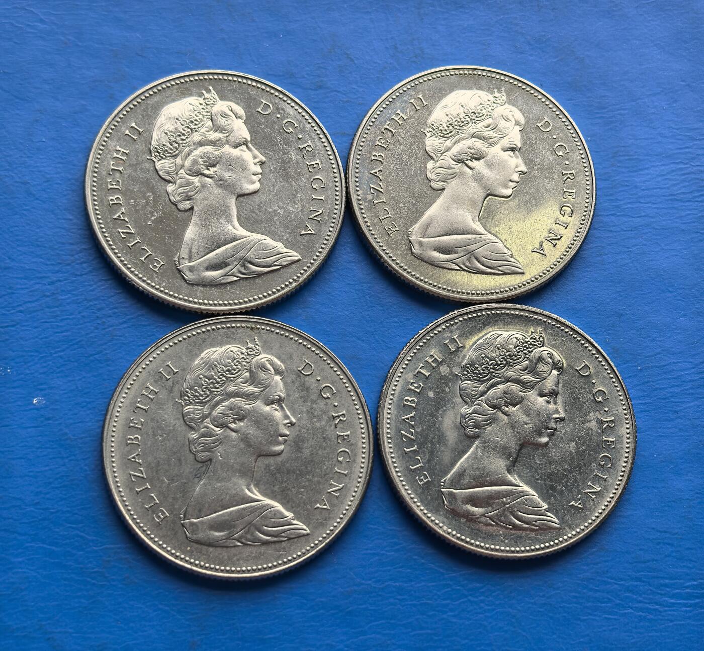 外国优质老铜币高银银币，周六九点倒数截拍，满百包邮，持续收拍 加拿大50分4枚