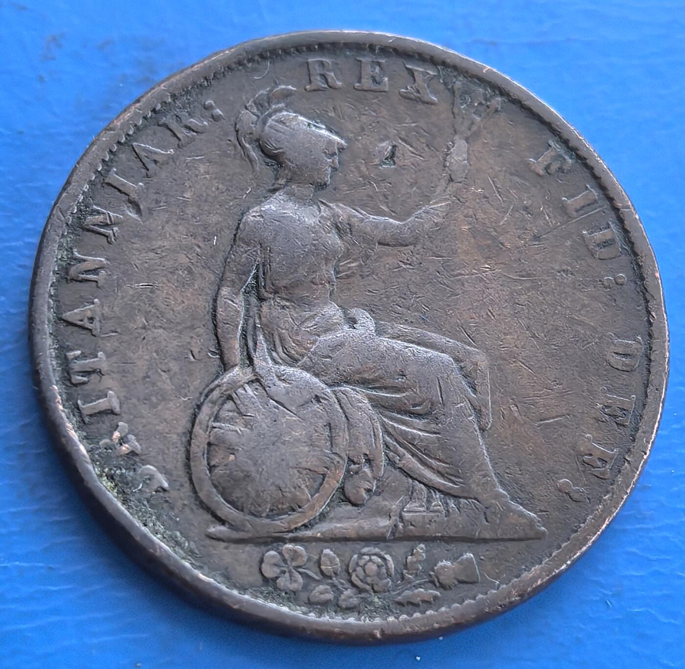 外国优质老铜币高银银币，周六九点倒数截拍，满百包邮，持续收拍 英国1834年半便士铜币，正面不列颠尼亚坐像经典，背刻威廉四世像，百年包浆，藏维多利亚前殖民货币史，古英币收藏佳选 。