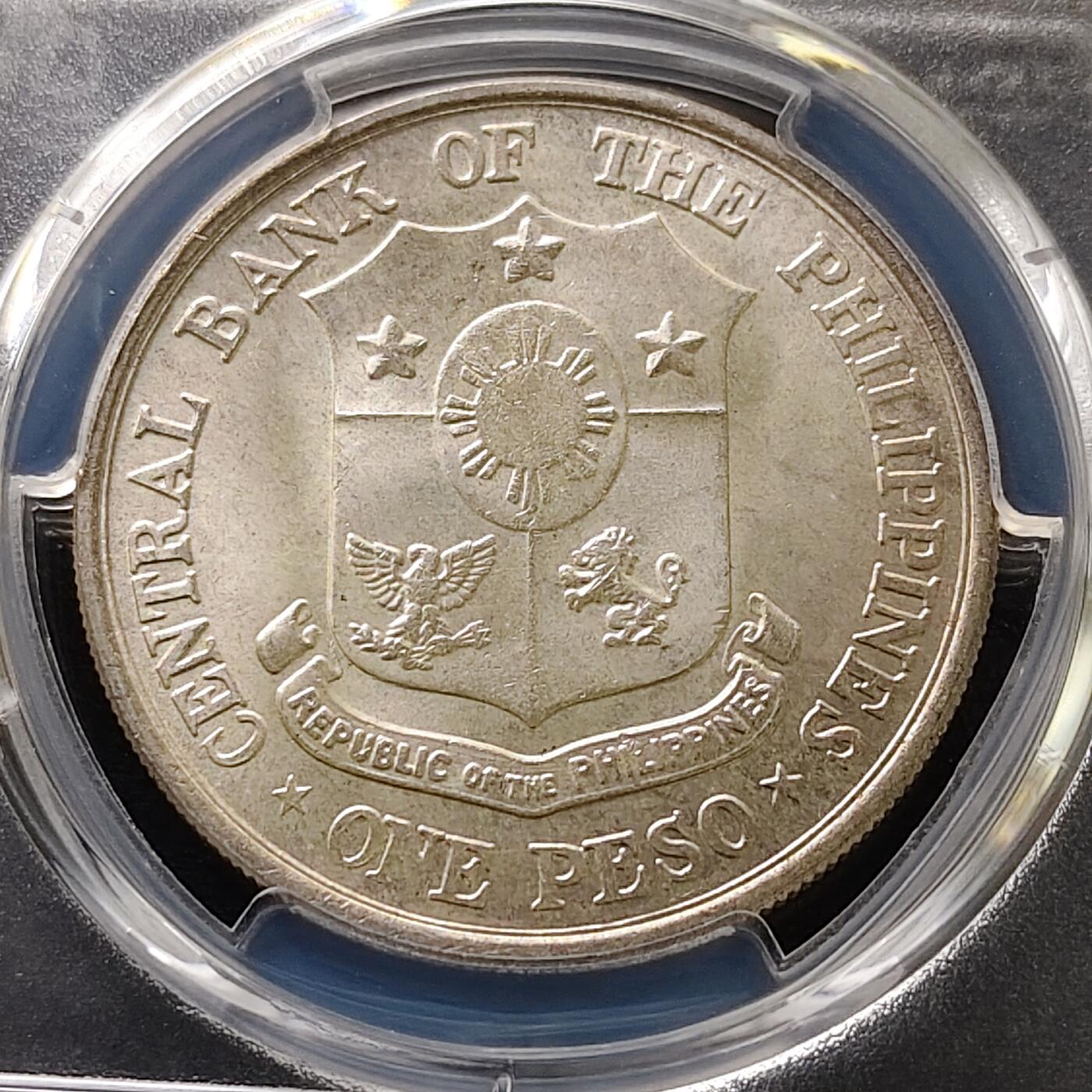 【全场包邮】纯粹捡漏拍489场（免费代拍第26场） 菲律宾1961年1比索何塞黎刹诞生100周年纪念银币-PCGS MS63