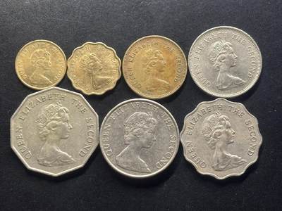 邮泉阁限时拍卖第三十八场 亚洲专场（硬币在国外。请付邮费6元。） - 英占香港青年版7枚