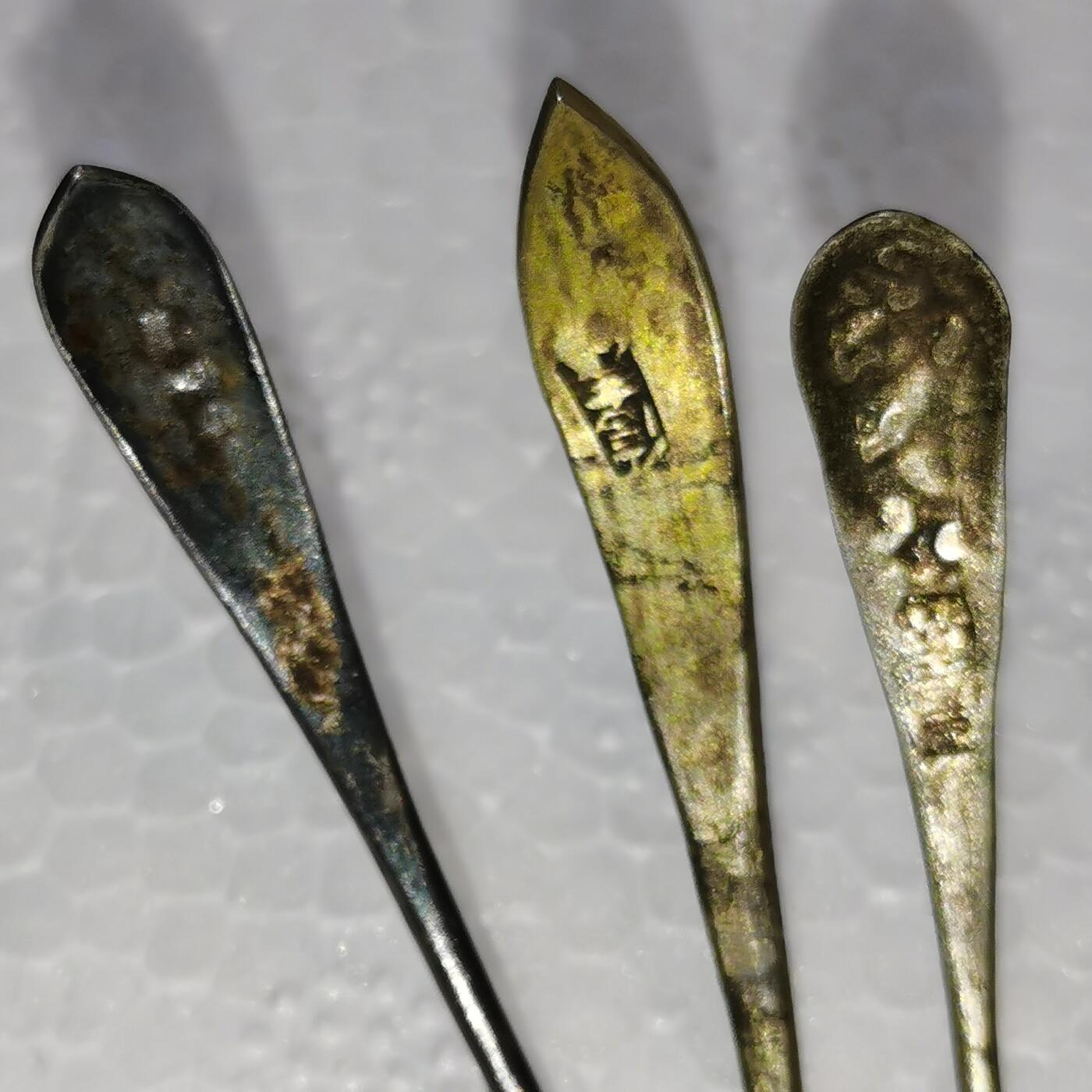 杂件专场90期 清代老银精美花纹发簪9支，清代最小支的发簪