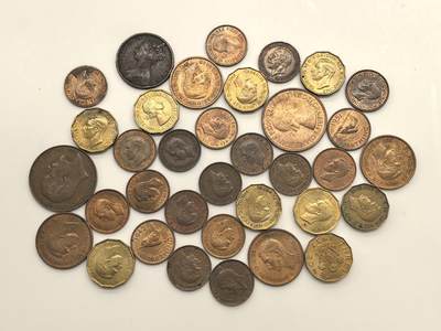 博洋堂世界钱币拍卖第154期（全场包邮） - 英国铜币一组35枚