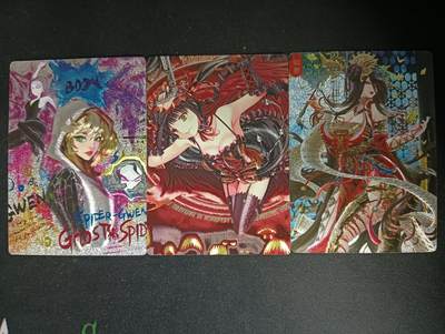 花开卡拍第53期（12月28号周日截拍，品控勿拍!!!拍品不寄存，运费5元，自制卡难免瑕疵，可能存在轻微撞角爆边等出厂瑕疵，品控介意勿拍！） - 奇点卡牌 盲包卡 粗闪 红菱 狂三  格温