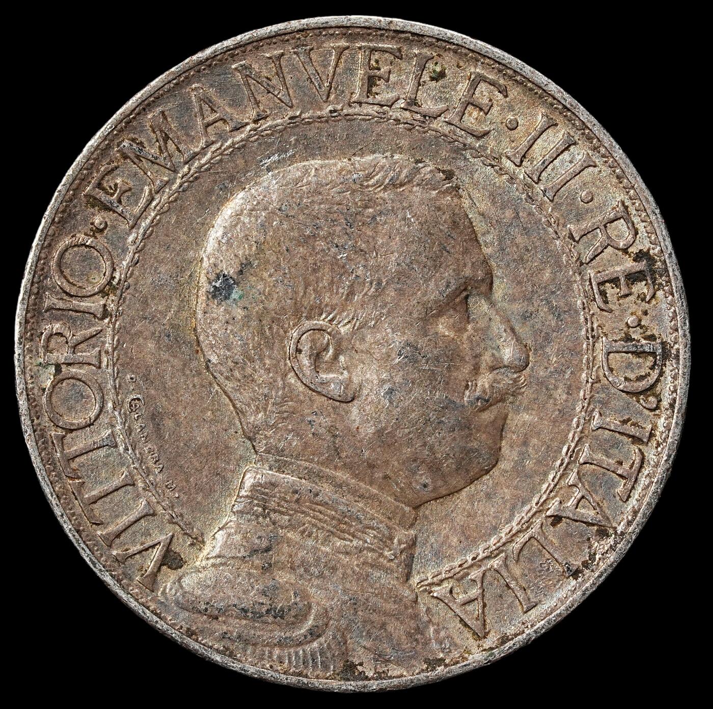 修遠堂世界钱币第九十九期 1910年意大利圈版马车1里拉银币 5.00g，含银83.5%