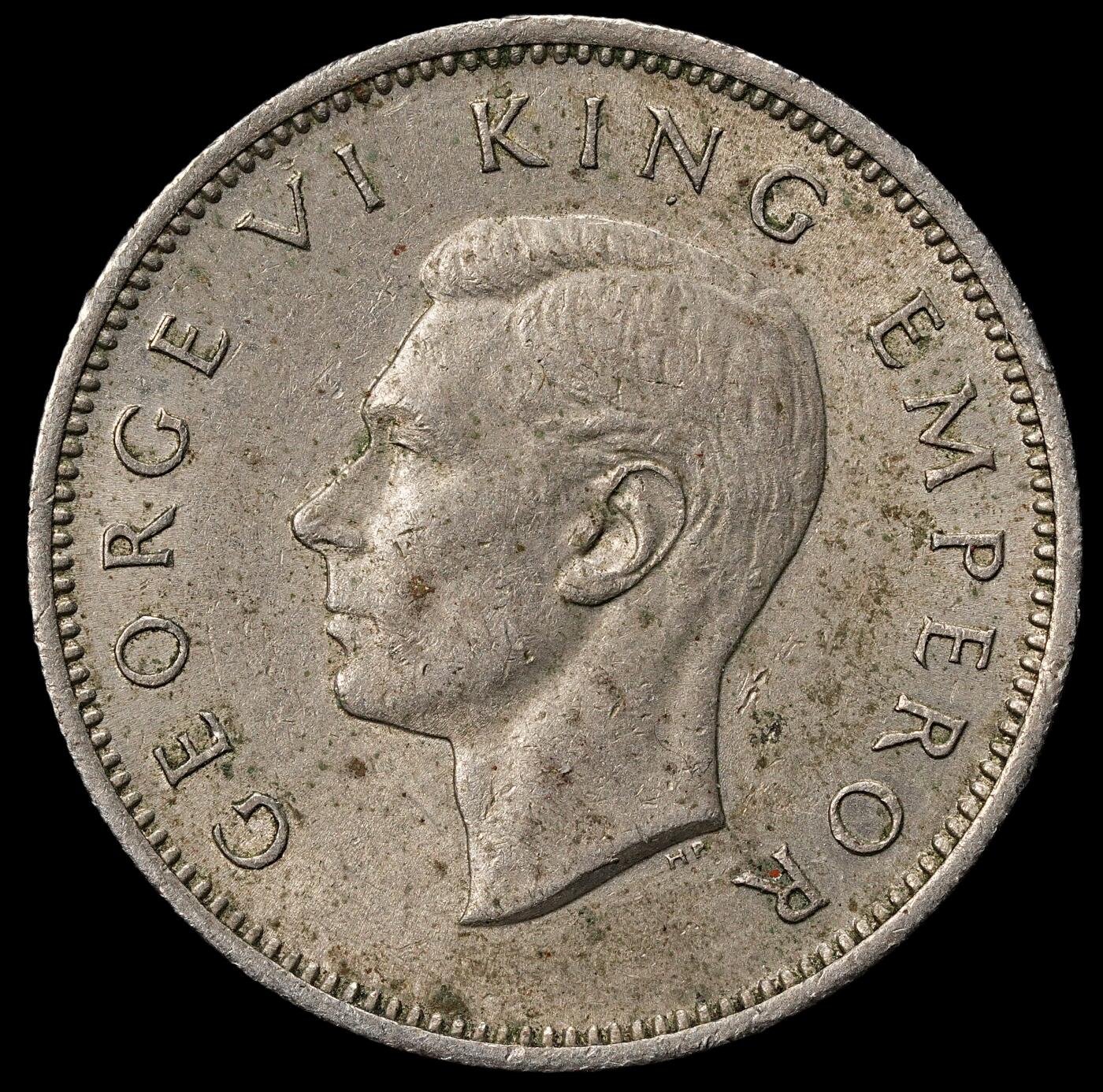 修遠堂世界钱币第九十九期 1947年新西兰1先令 少见年份 铜镍合金