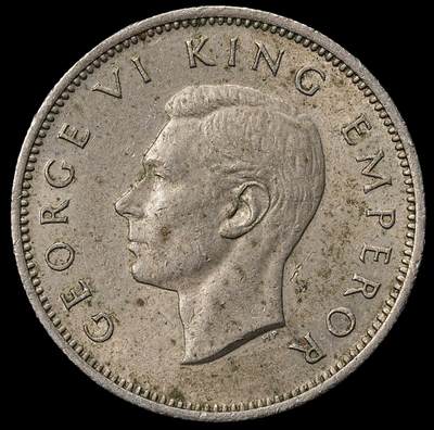 修遠堂世界钱币第九十九期 - 1947年新西兰1先令 少见年份 铜镍合金