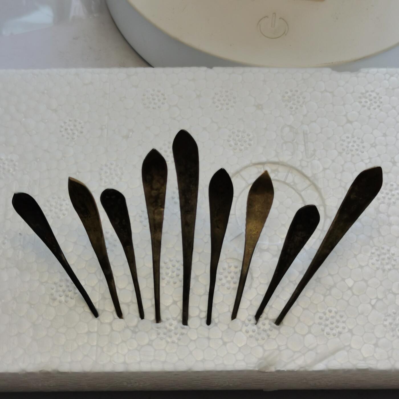 杂件专场90期 清代老银精美花纹发簪9支，清代最小支的发簪