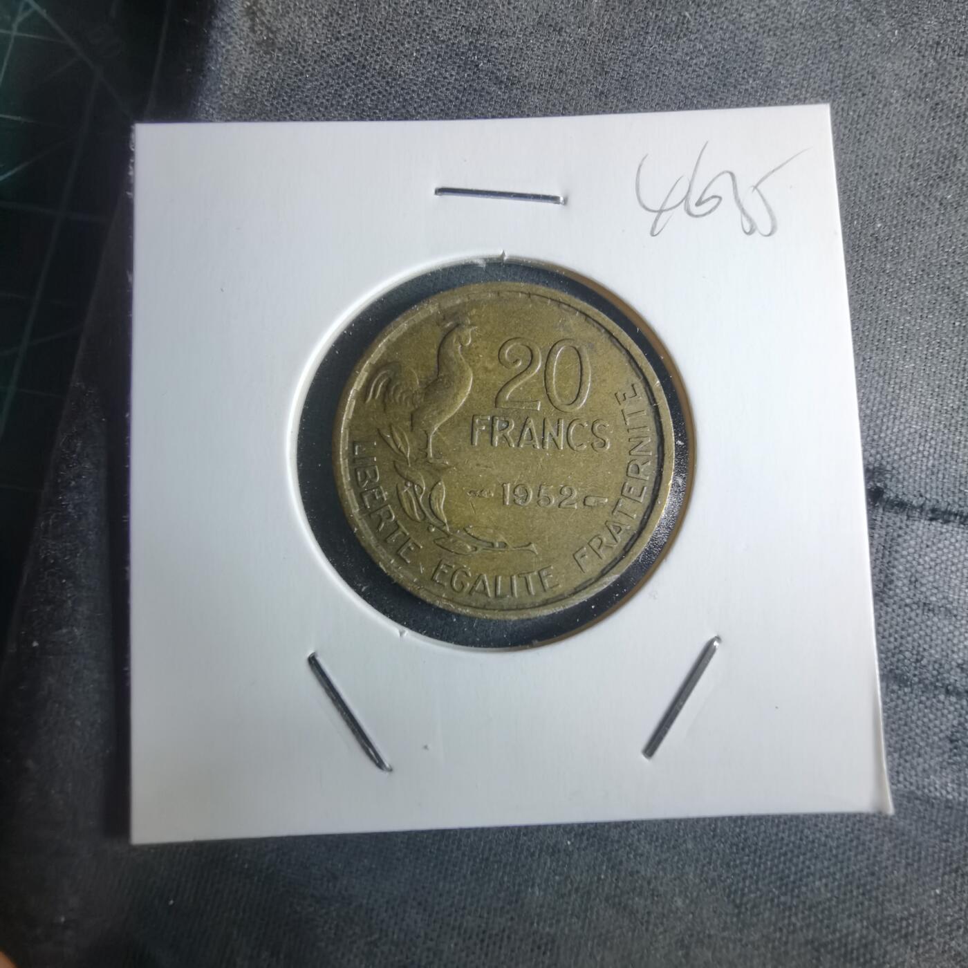 沼泽如烟--第946场 法国1952年20法郎