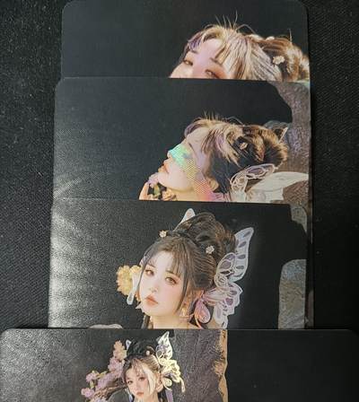 花开卡拍第53期（12月28号周日截拍，品控勿拍!!!拍品不寄存，运费5元，自制卡难免瑕疵，可能存在轻微撞角爆边等出厂瑕疵，品控介意勿拍！） - 墨卡文创 如梦令艺术cos小套 彩闪4张